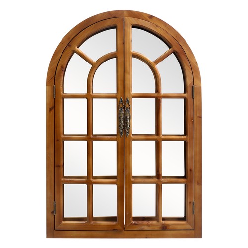 Rustic wood windowpane arch - rustic,